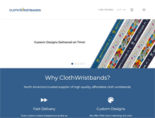 Tablet Screenshot of clothwristbands.com